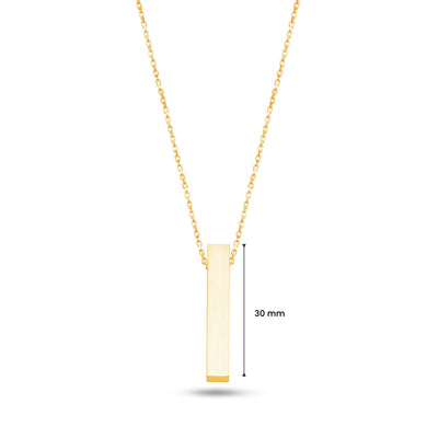 Necklace 'bar' with name engraving (Silver)