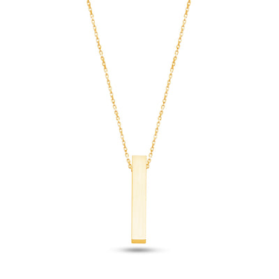 Necklace 'bar' with name engraving (Silver)