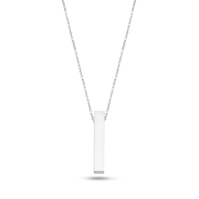 Necklace 'bar' with name engraving (Silver)
