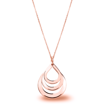 Necklace with 3 drops (Silver)