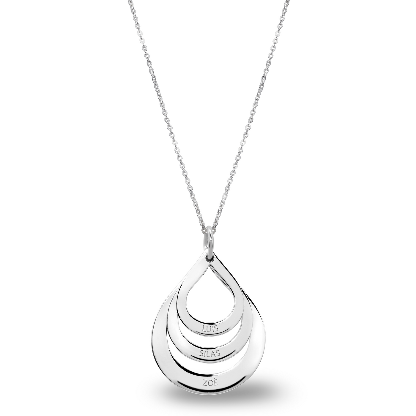 Necklace with 3 drops (Silver)