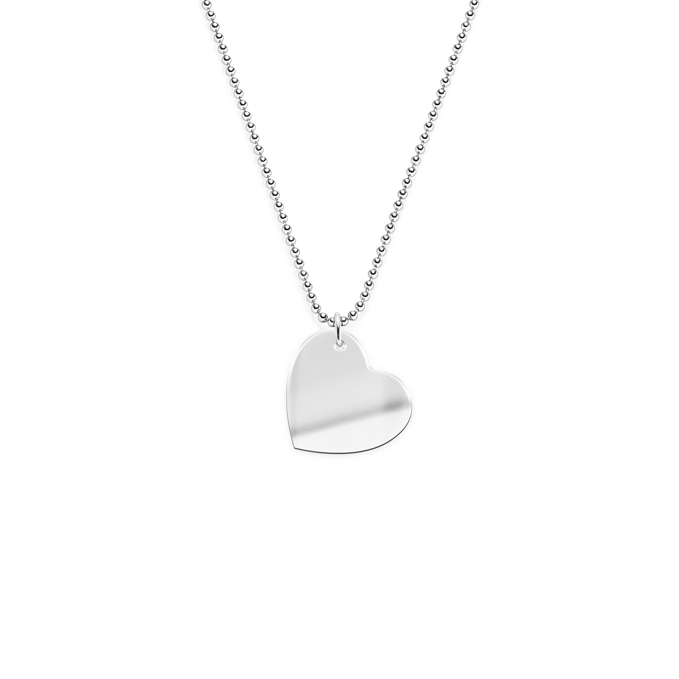 Necklace with hanging heart (Silver)