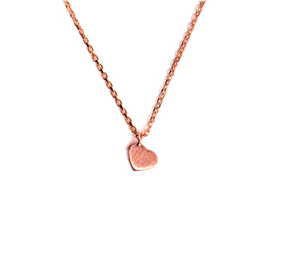 Necklace with small hanging heart (Silver)