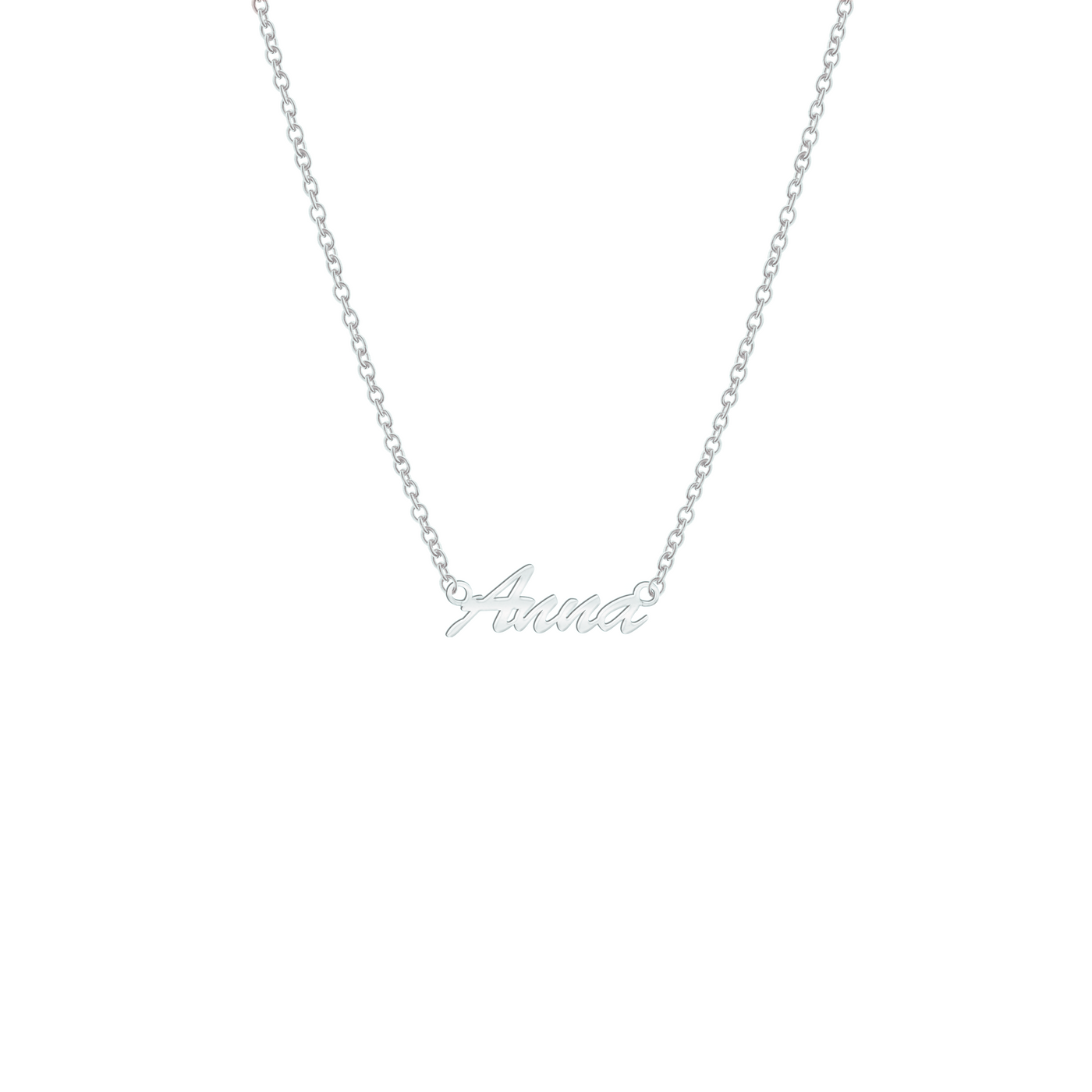 Name necklace "Handwriting" (Silver)